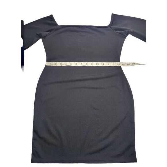 PRETTYLITTLETHING Black Bardot Bodycon Dress Womens Size 8 NWT - Picture 7 of 11